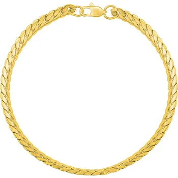 Náramek Náramek Curb Pancr z chirurgické oceli pozlacený 18kt žlutým zlatem - 4 mm varianta 22 cm KMM235080-22 cm