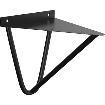 Nábytkové kování Walteco Konzole WANS, 186x200mm, nosnost 30 kg, matná černá Množství: 1 ks