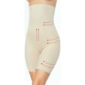 Kalhotky Extra vysoké stahovací kalhotky Vlata béžové s nohavičkou L