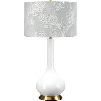 Lampička Elstead Lighting Milo stolní lampa 1x60 W bílá-mosaz-modrá MILO-AB-TL-FDEB