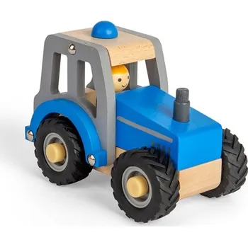 Výuková hračka Bigjigs Toys Traktor modrý