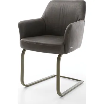 Jídelní židle DELIFE Jídelní židle Xana-Flex s područkami mikrovlákno antracit vintage jídelní židle plochý titanová barva taštičkové pružiny