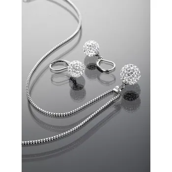 Souprava šperků Prosperk Souprava ocelová - kuličky Swarovski čiré S4678