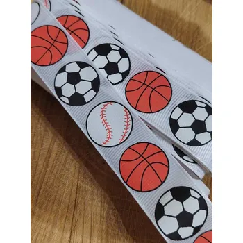 Stuha Rypsová stuha šíře 26 mm vzor míče