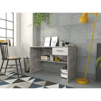 Psací stůl Psací stůl Luvo 110x72x52 cm, šedá a bílá