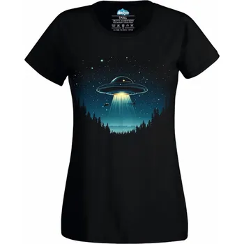 Dámské tričko Dámské tričko Vesmírná hlídka UFO (Velikost: XXL, Barva: Černá)