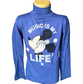 Dívčí tričko Sun City Dívčí rolák MICKEY music modrý Modrá, Velikost: 128 128
