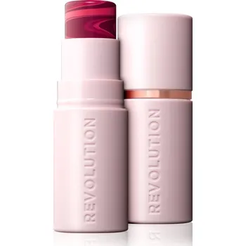 Tvářenka Makeup Revolution Skin Silk Blush Stick krémová tvářenka v tyčince odstín Berry Pink Marble 4.5 g