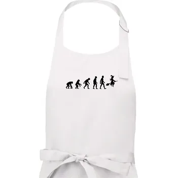 Kuchyňská zástěra Evoluce čarodějnice - Dámská zástěra na vaření - Univerzální velikost ( Bílá )