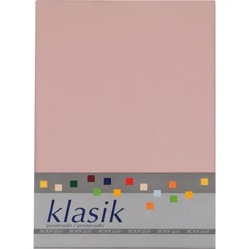 Prostěradlo SCANquilt bavlněné prostěradlo KLASIK pudrová 260 x 270 cm
