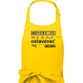 Kuchyňská zástěra Čárový kód - Oslavenec - Dámská zástěra na vaření - Univerzální velikost ( Žlutá )