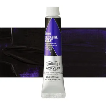 Vodová barva Akrylová barva Holbein Heavy Body - Dioxazine Violet Balení: 20 ml