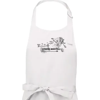Kuchyňská zástěra Profil Tatranská magistrála - Pánská zástěra na vaření - Univerzální velikost ( Bílá )