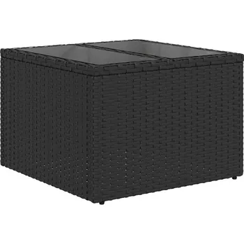 Zahradní pohovka Sada zahradních pohovek s polštářem 8 pcs Černá a krémová