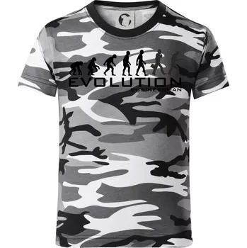 Chlapecké tričko Evoluce Businessman - Dětské maskáčové triko - 134 cm/8 let ( Šedý maskáč )