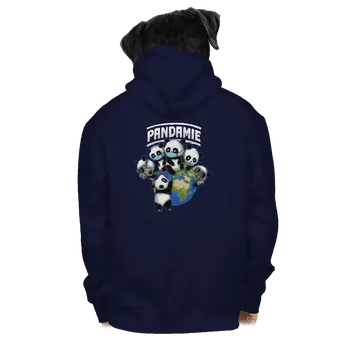 Pánská mikina Bastard Pandamie pánská mikina na zip Navy