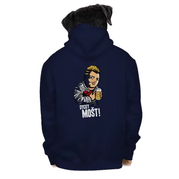 Pánská mikina Bastard Dycky mošt pánská mikina na zip Navy