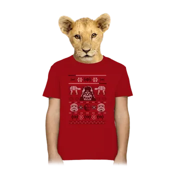 Chlapecké tričko Bastard Vader na svetru dětské tričko Red