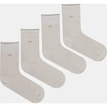 Dámské ponožky Ponožky Calvin Klein 4-pack 701235367 šedá 09X, vel. ONE SIZE