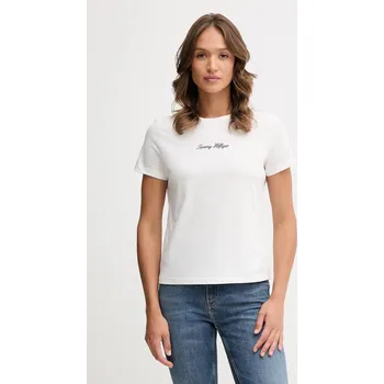 Dámské tričko Bavlněné tričko Tommy Hilfiger WW0WW47460 bílá 00X, vel. XXL