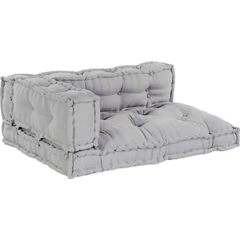 Polštář Polštář na pohovku 3 pcs Šedá textil