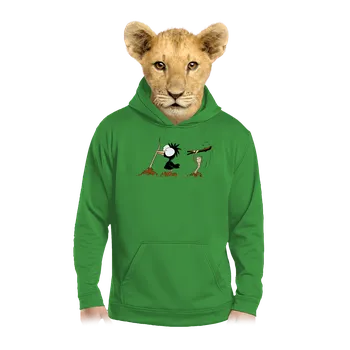 Chlapecká mikina Bastard Nesprávný konec dětská mikina klokanka Kelly Green AWD