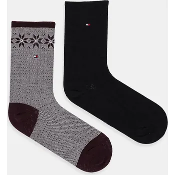 Ponožky Tommy Hilfiger 2-pack 701236502 burgundské 93X, vel. 35/38