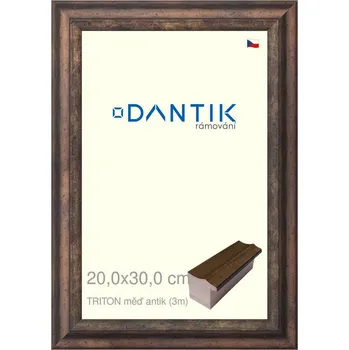 Rám na obraz DANTIK rámeček 20x30 | TRITON měď antik (Sklo Čiré) (Vyrobeno s láskou u nás v DANTIKU)