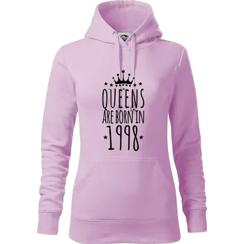 Dámská mikina Queens are born in 1998 - Mikina dámská Cape s kapucí - S ( Orchid )