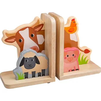 Výuková hračka Tidlo Opěrky knih domácí zvířátka 2 ks