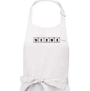 Kuchyňská zástěra Periodická tabulka technik - Pánská zástěra na vaření - Univerzální velikost ( Bílá )