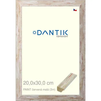 Rám na obraz DANTIK rámeček 20x30 | PAINT červená malá (Sklo Čiré) (Vyrobeno s láskou u nás v DANTIKU)