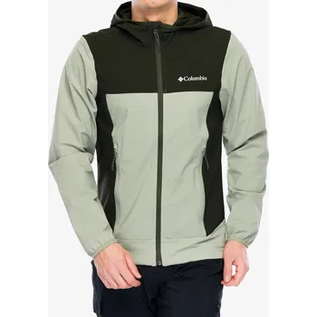 Pánské oblečení Softshellová bunda Columbia Heather Canyon II Hooded Jacket - safari/greenscape