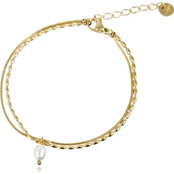 Náramek Flamenco Mystique Náramek z chirurgické oceli BST1526 s 14k zlatým pozlacením pro moderní styl