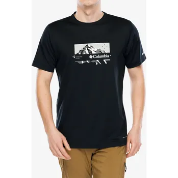 Tričko s potiskem Columbia Ice Lake II S/S Tee - black/peak direction