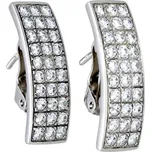 Goldstore Náušnice bílé zlato osázené zirkony Váha: 7.25 g