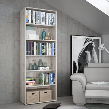 Knihovna Knihovna Baur vysoká, dub bělený 73x198x34 cm