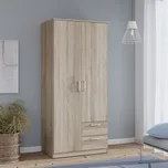 Šatní skříň Nipo se šuplíky 82x185x53 cm, dub sonoma