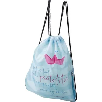 Školní batoh Batoh skládací s kapsou "Jedině loď pravého přátelství" 34x41 cm