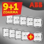 ABB Levit zásuvka bílá/bílá 6619H-A06357 03 výhodné balení 9+1