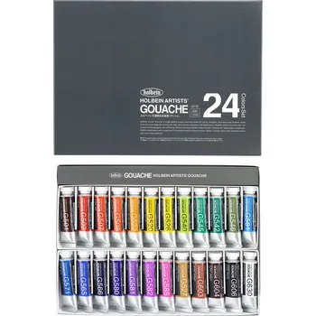 Vodová barva Kvašové barvy Holbein 15ml - sada 24 ks