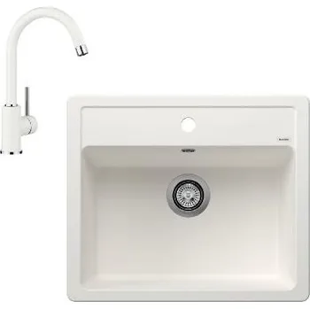 Granitový dřez Blanco - Set dřezu Legra 6 a baterie Mida, bílá/bílá SET 07-C 25 MIDA bil