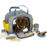 small foot Plyšový pes s pečovatelskou sadou