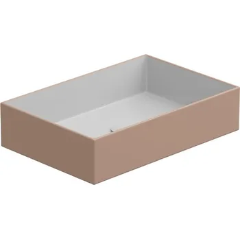 Umyvadlo Umyvadlo na desku Zenith FS 60 keramické, dvoubarevné, 60x40 cm, ZELAVFS60BI000032