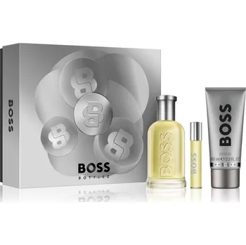 Sprchový gel Hugo Boss BOSS Bottled toaletní voda 100 ml + Hugo Boss BOSS Bottled toaletní voda cestovní balení 10 ml + Hugo Boss BOSS Bottled sprchový gel 100 ml