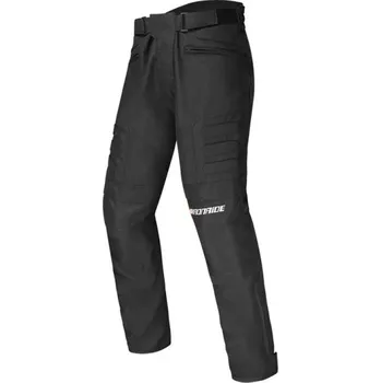 Pánské kalhoty Pánské černé motorkářské kalhoty s chrániči Ochranné kalhoty na motorku s výztuhami Odolné moto kalhoty s nastavitelným pasem a kapsami XL