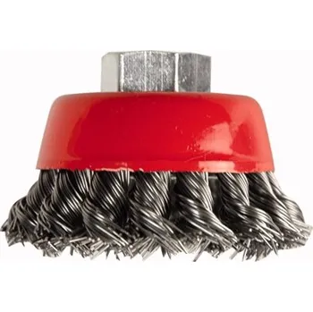 Dílna GEKO Kotoučový drátěný kartáč čelní - pletený drát 75mm M14 00377