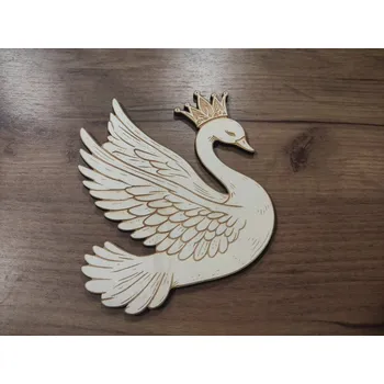 Dřevěná hračka Dřevěná labuť Lily 10x11 cm Letí doleva