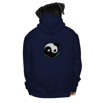 Pánská mikina Bastard Dvě spící pandy pánská mikina na zip Navy