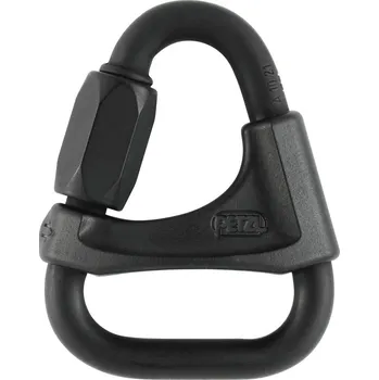 karabina Petzl DELTA N 8 ČERNÁ šroubovací spojka s dělící příčkou